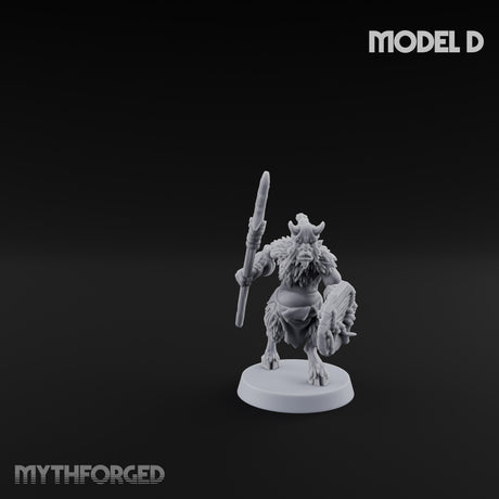 Horn Blowing Rally Satyr Warband Miniature for Dungeons and Dragons, Pathfinder or other TTRPGs