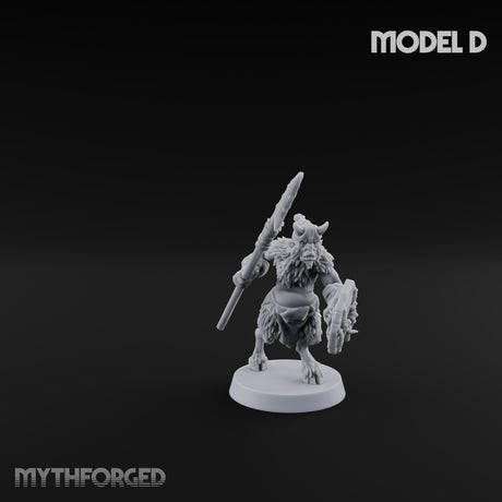 Horn Blowing Rally Satyr Warband D Miniature for Dungeons and Dragons, Pathfinder or other TTRPGs