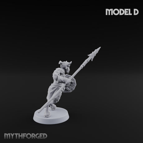 Horn Blowing Rally Satyr Warband D Miniature for Dungeons and Dragons, Pathfinder or other TTRPGs