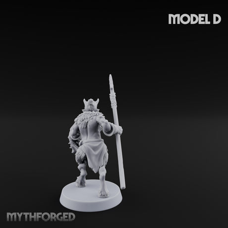 Horn Blowing Rally Satyr Warband D Miniature for Dungeons and Dragons, Pathfinder or other TTRPGs
