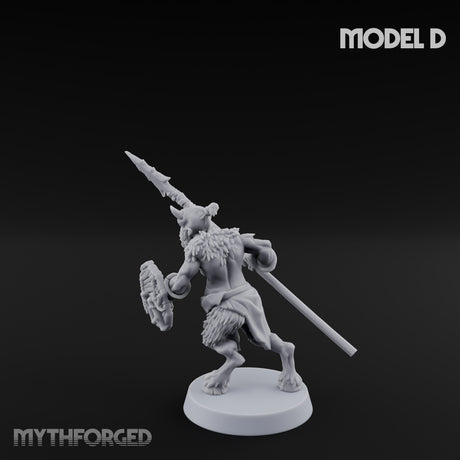 Horn Blowing Rally Satyr Warband D Miniature for Dungeons and Dragons, Pathfinder or other TTRPGs