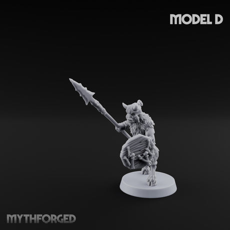 Horn Blowing Rally Satyr Warband D Miniature for Dungeons and Dragons, Pathfinder or other TTRPGs