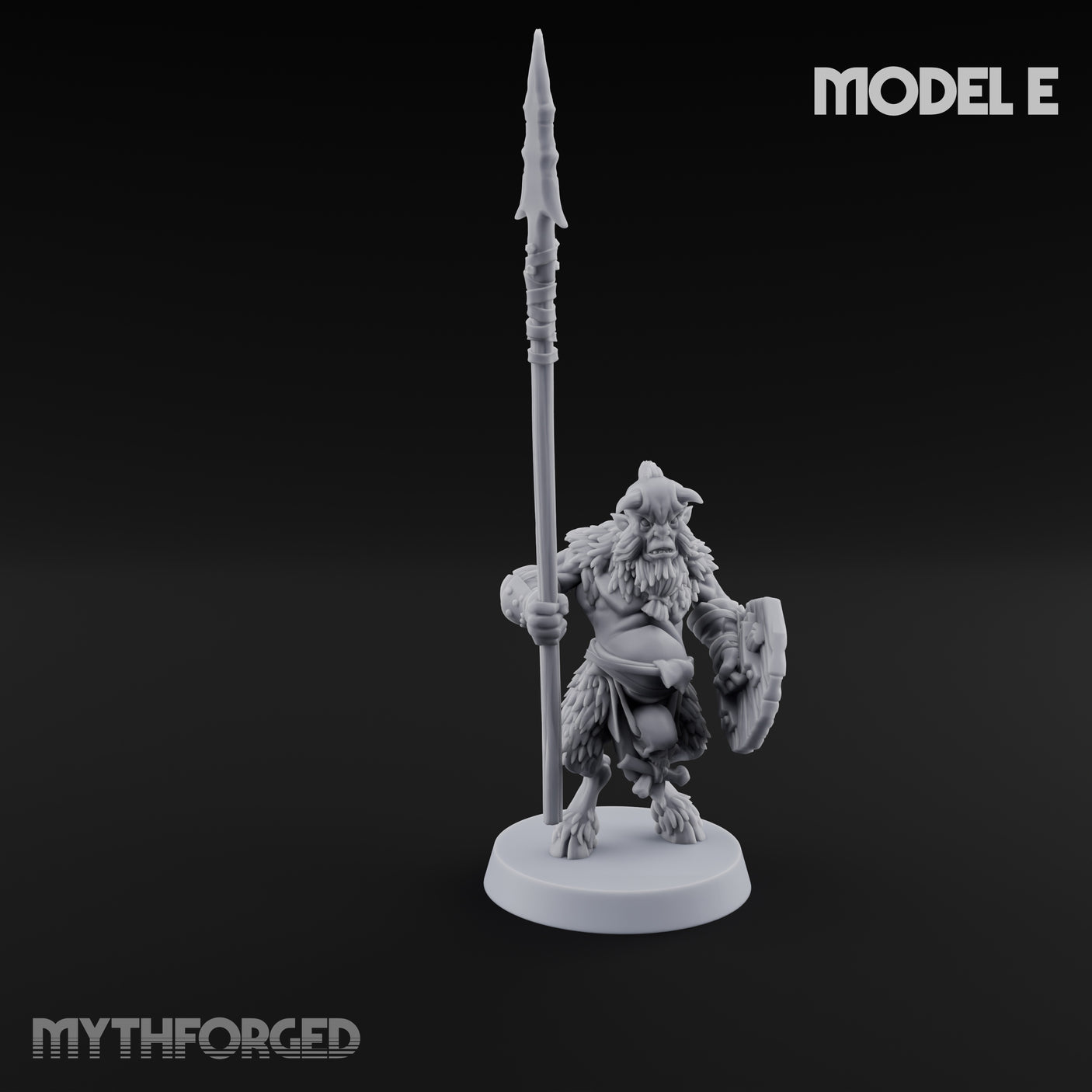 Horn Blowing Rally Satyr Warband E Miniature for Dungeons and Dragons, Pathfinder or other TTRPGs