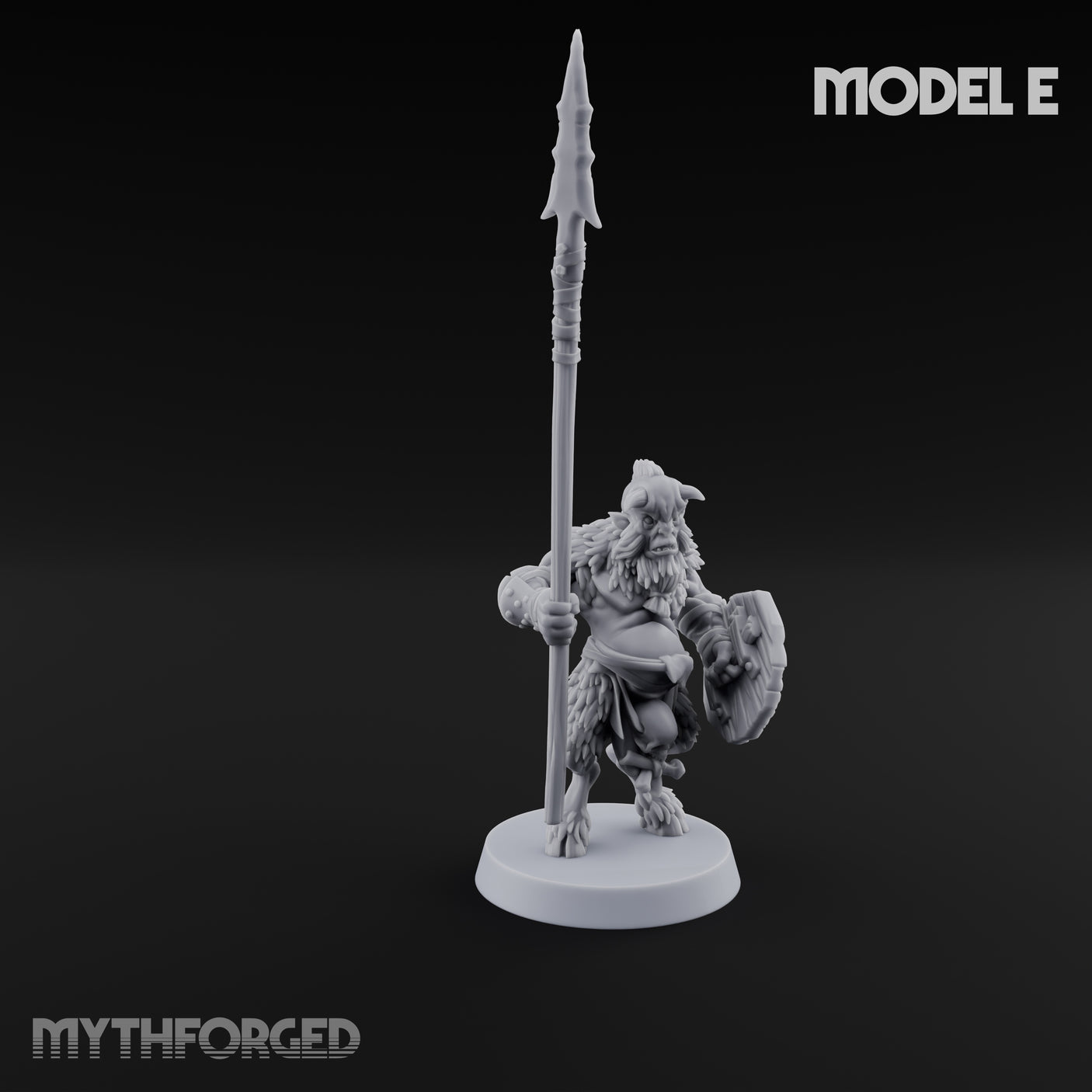 Horn Blowing Rally Satyr Warband E Miniature for Dungeons and Dragons, Pathfinder or other TTRPGs