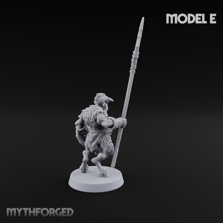Horn Blowing Rally Satyr Warband E Miniature for Dungeons and Dragons, Pathfinder or other TTRPGs