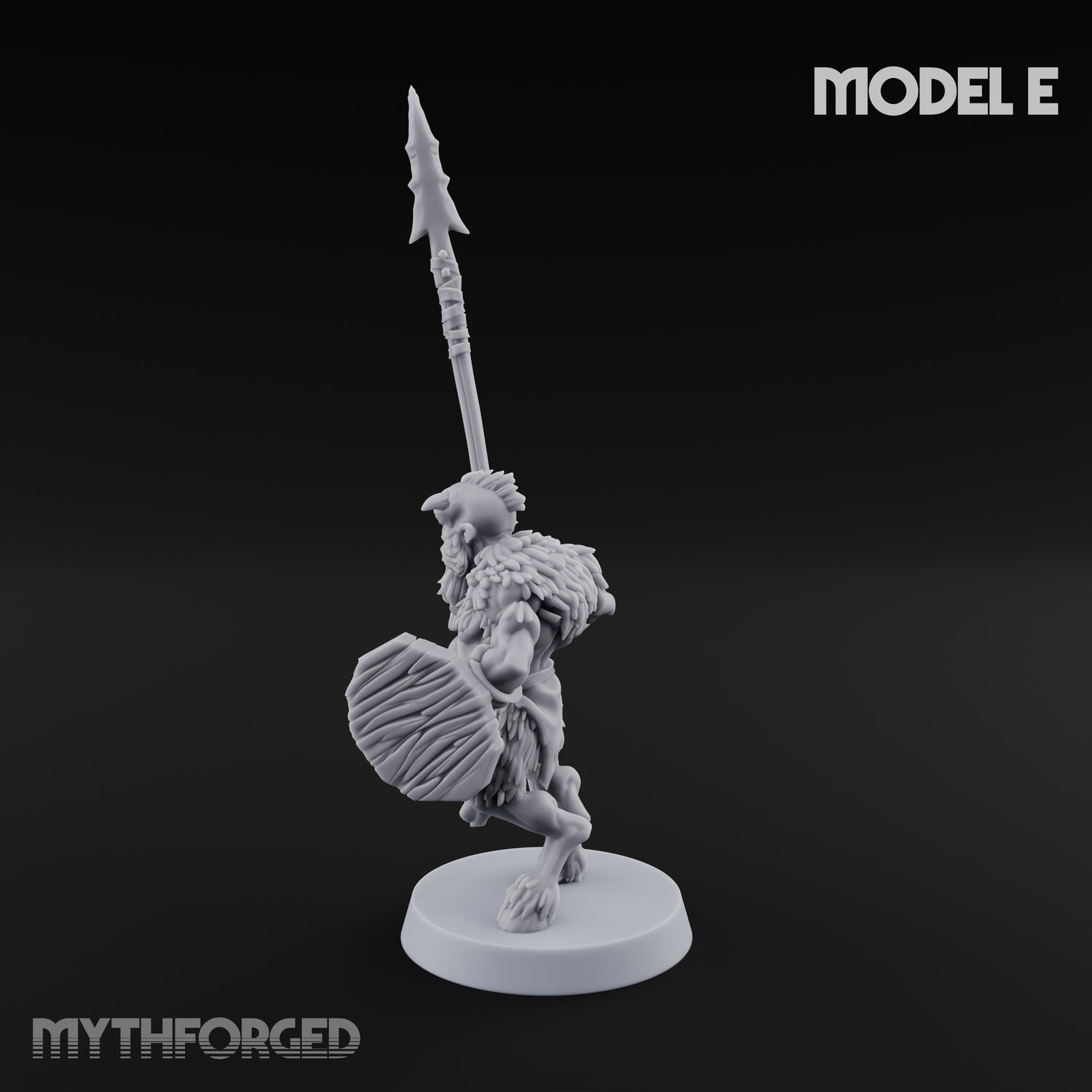 Horn Blowing Rally Satyr Warband E Miniature for Dungeons and Dragons, Pathfinder or other TTRPGs