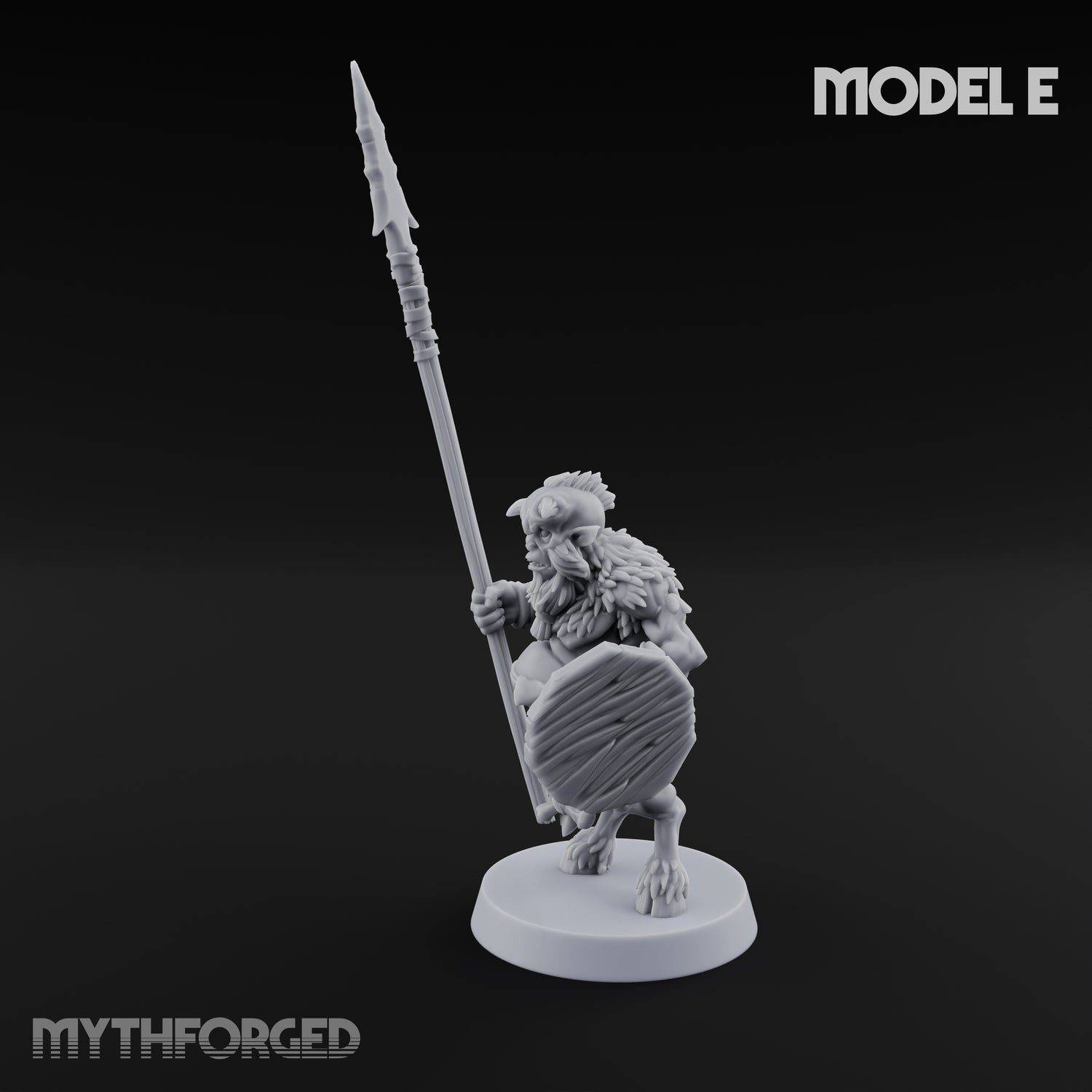 Horn Blowing Rally Satyr Warband E Miniature for Dungeons and Dragons, Pathfinder or other TTRPGs