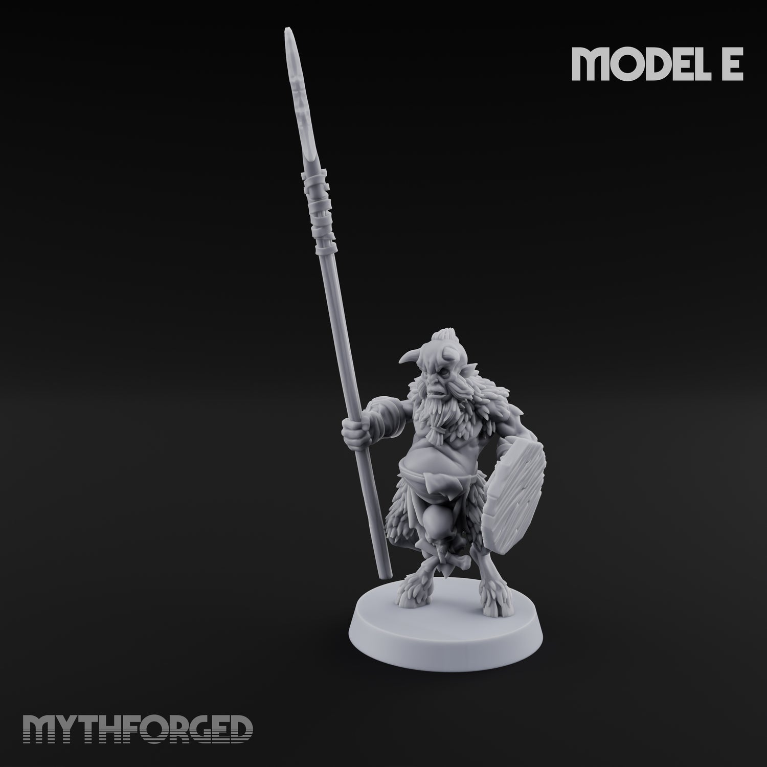 Horn Blowing Rally Satyr Warband E Miniature for Dungeons and Dragons, Pathfinder or other TTRPGs