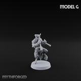Horn Blowing Rally Satyr Warband G Miniature for Dungeons and Dragons, Pathfinder or other TTRPGs