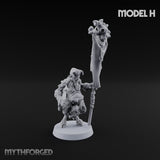 Horn Blowing Rally Satyr Warband Miniature for Dungeons and Dragons, Pathfinder or other TTRPGs