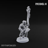 Horn Blowing Rally Satyr Warband Miniature for Dungeons and Dragons, Pathfinder or other TTRPGs