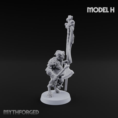 Horn Blowing Rally Satyr Warband Miniature for Dungeons and Dragons, Pathfinder or other TTRPGs