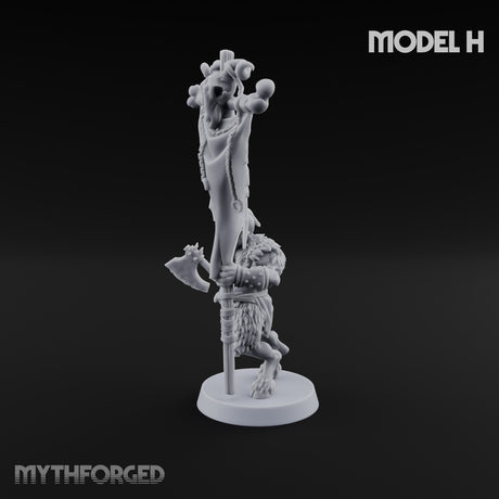 Horn Blowing Rally Satyr Warband H Miniature for Dungeons and Dragons, Pathfinder or other TTRPGs