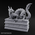 Scale-Coiled Claw-Gripping Eastern Dragon Statue Miniature for Dungeons and Dragons, Pathfinder or other TTRPGs