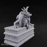 Scale-Coiled Claw-Gripping Eastern Dragon Statue Miniature for Dungeons and Dragons, Pathfinder or other TTRPGs