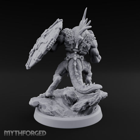 Spines Up on Broken Ground Lizardfolk Shield Gunner A