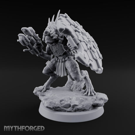 Spines Up on Broken Ground Lizardfolk Shield Gunner A