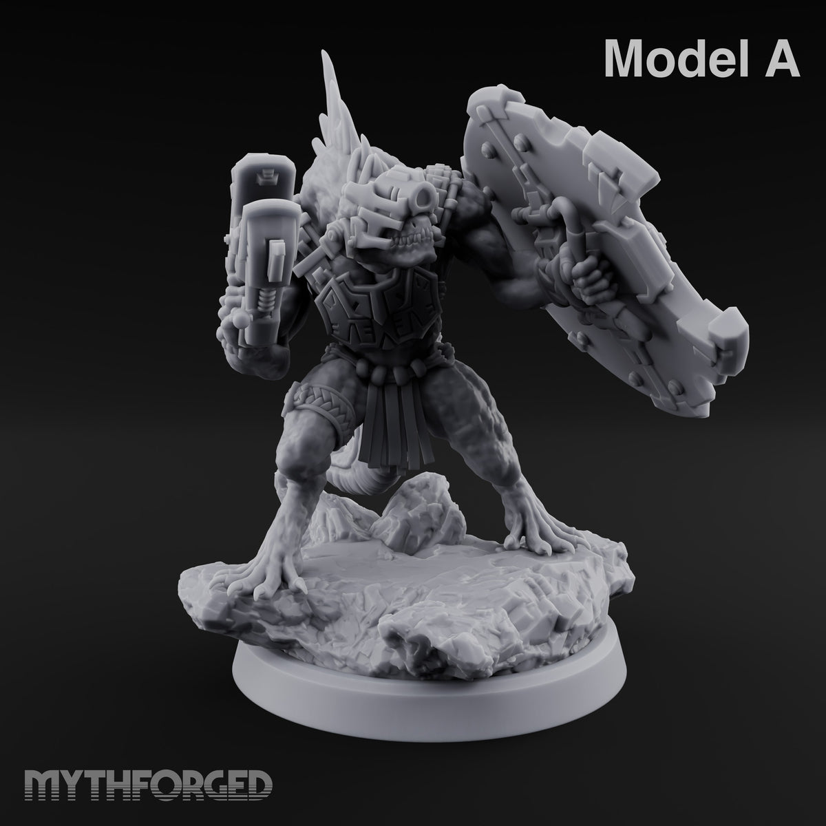 Spines Up on Broken Ground Lizardfolk Shield Gunner A
