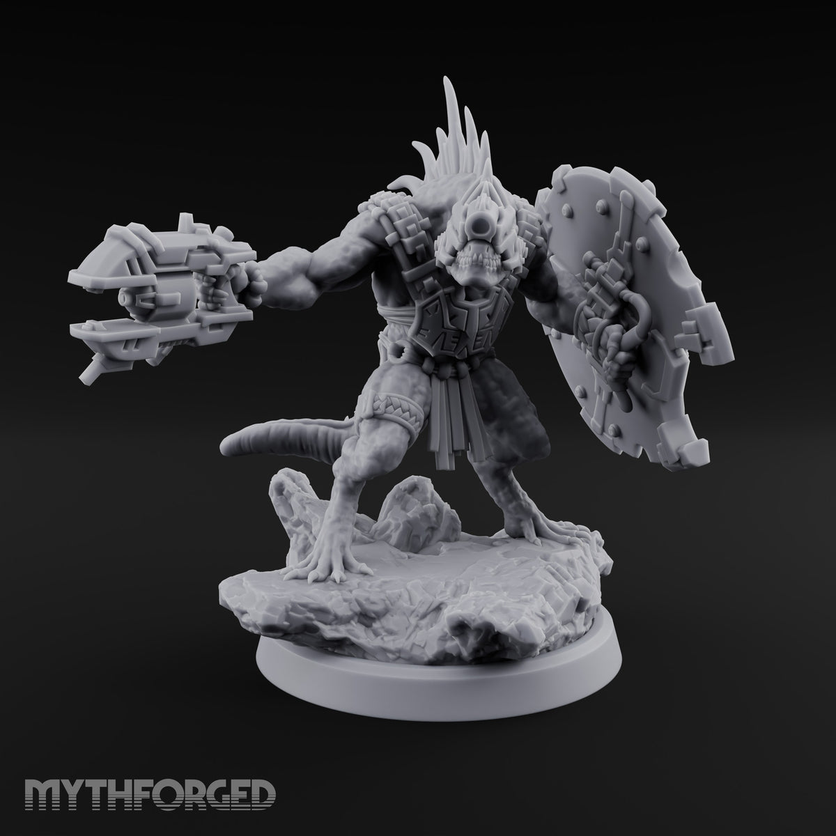 Spines Up on Broken Ground Lizardfolk Shield Gunner B