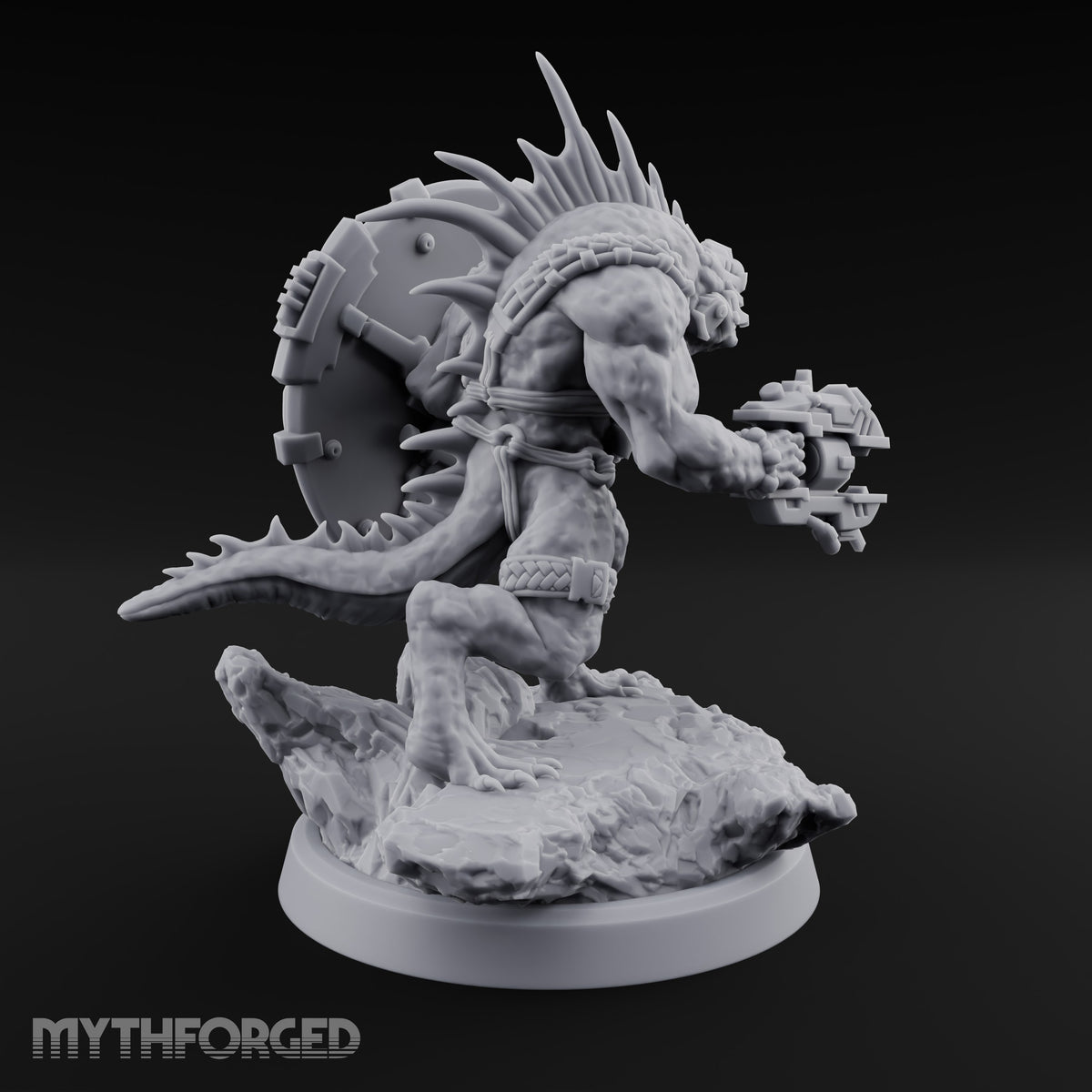 Spines Up on Broken Ground Lizardfolk Shield Gunners — C