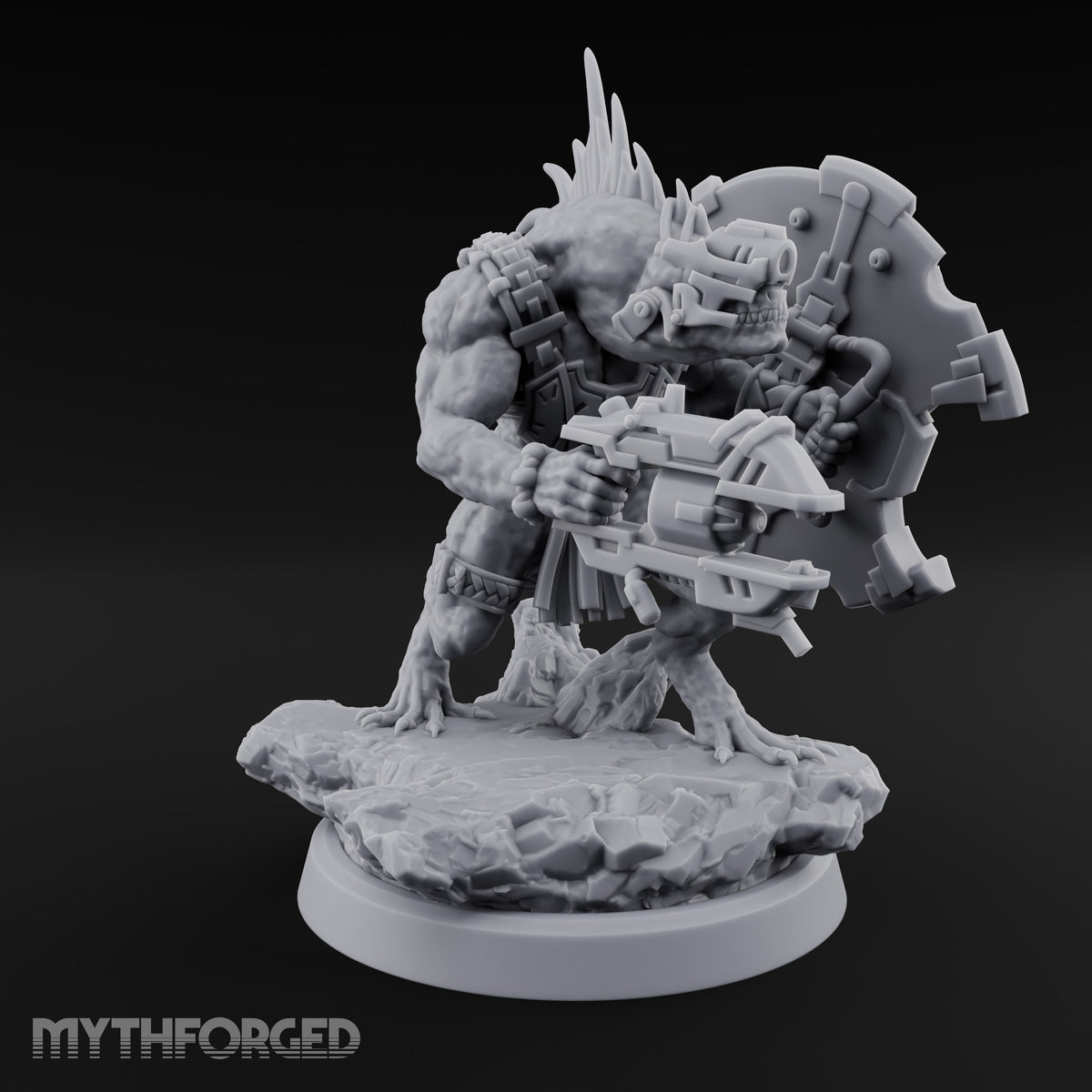 Spines Up on Broken Ground Lizardfolk Shield Gunner C