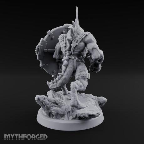 Spines Up on Broken Ground Lizardfolk Shield Gunners — E