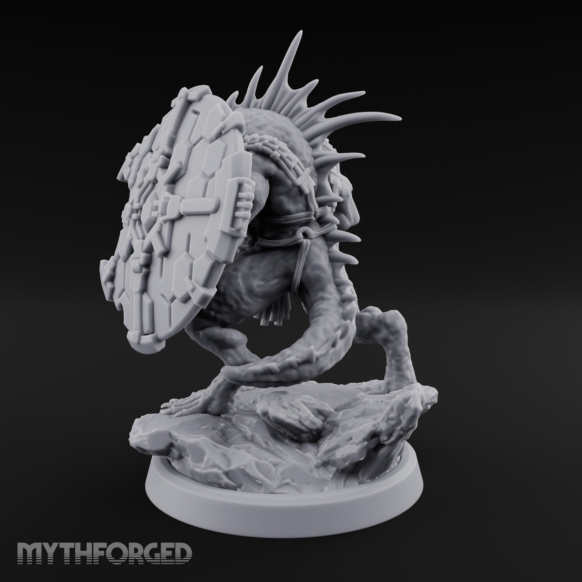 Spines Up on Broken Ground Lizardfolk Shield Gunner E