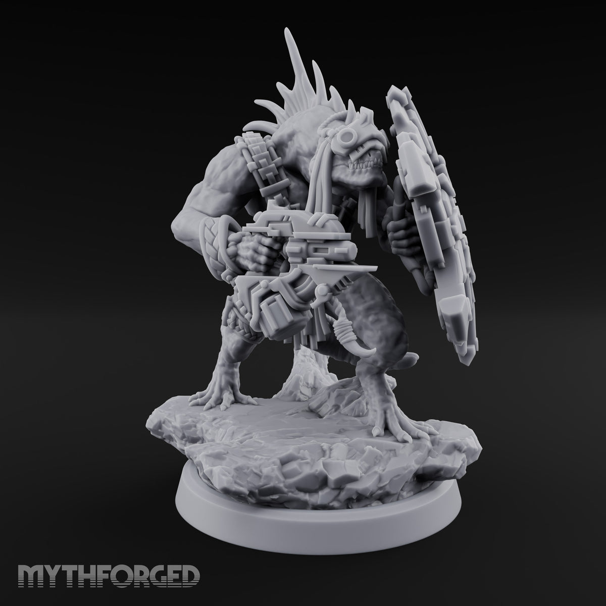 Spines Up on Broken Ground Lizardfolk Shield Gunner E