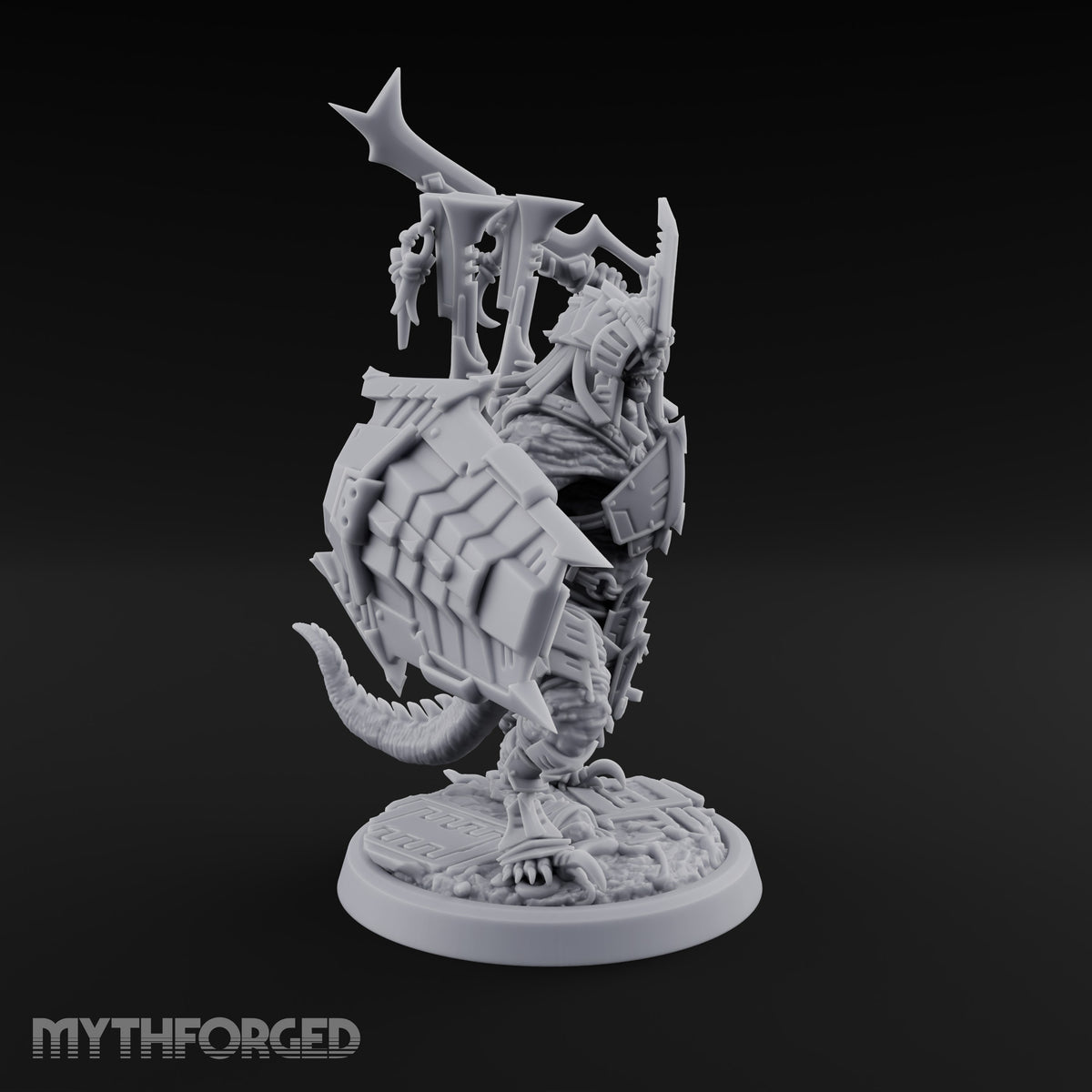 Spikes Out, Shields Up Lizardfolk Warrior A