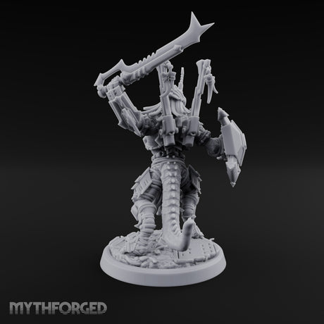 Spikes Out, Shields Up Lizardfolk Warrior A