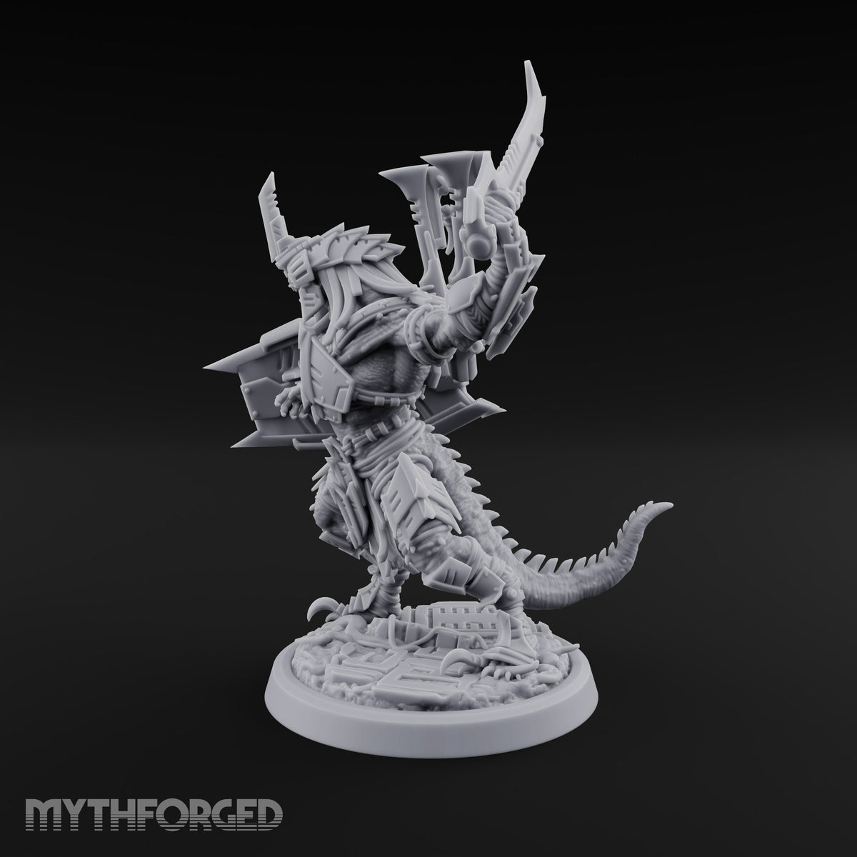 Spikes Out, Shields Up Lizardfolk Warrior A