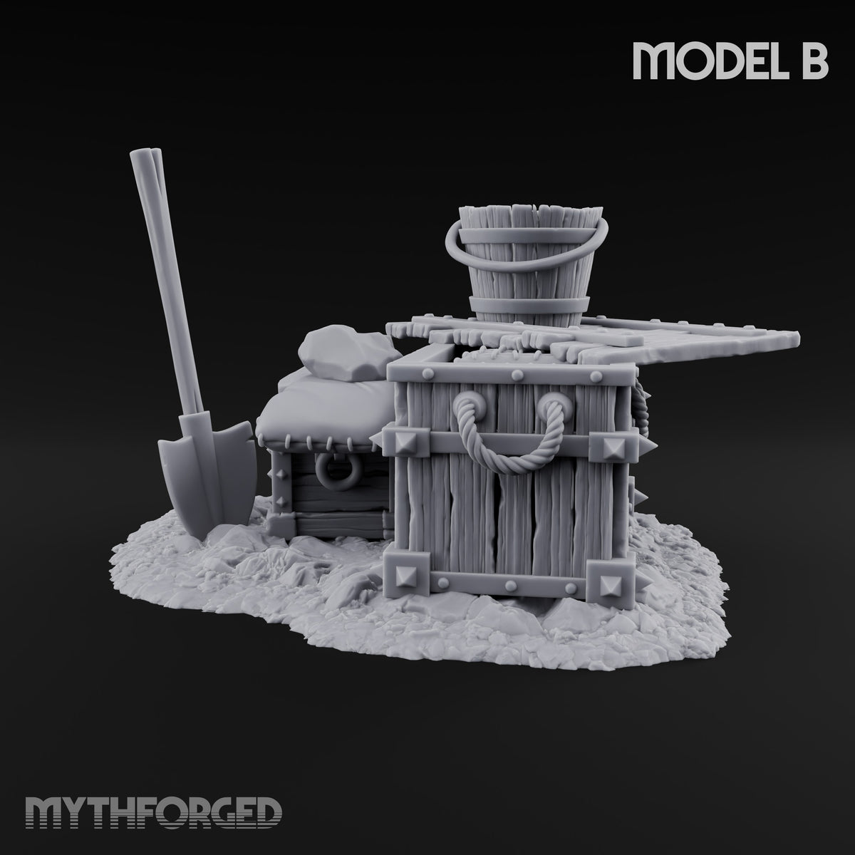 Barrel Roll Call Wooden Supply Scatter Terrain — B · No