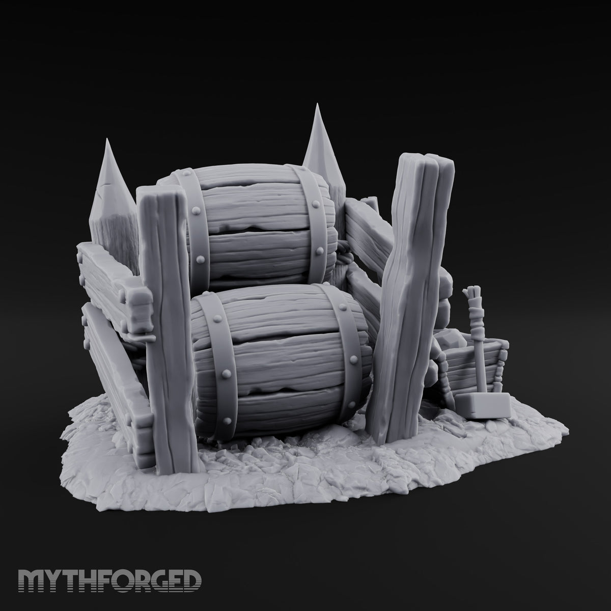 Barrel Roll Call Wooden Supply Scatter C — No