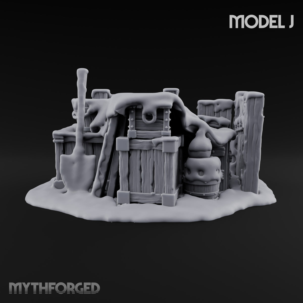 Barrel Roll Call Wooden Supply Scatter Terrain — J · Yes