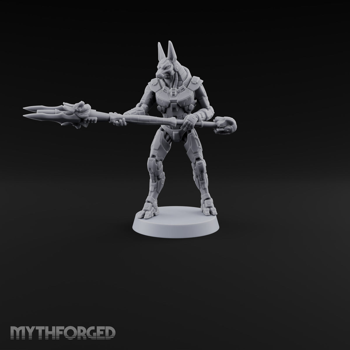 Duty Beyond the Afterlife Gnoll Armoured Jackal Guard with Staff A