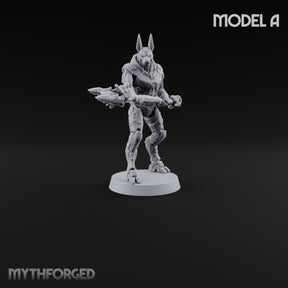 Duty Beyond the Afterlife Gnoll Armoured Jackal Guard with Staff A