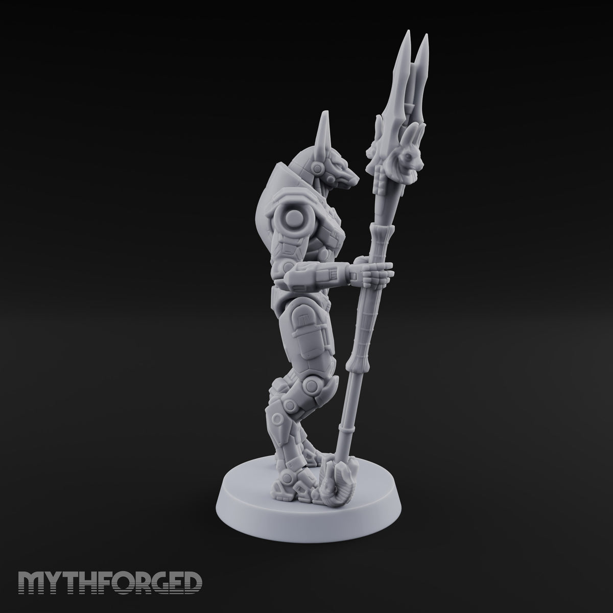 Duty Beyond the Afterlife Gnoll Armoured Jackal Guard with Staff B