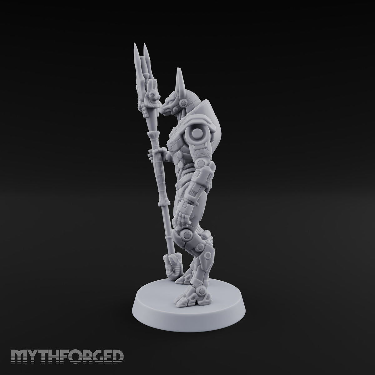 Duty Beyond the Afterlife Gnoll Armoured Jackal Guard with Staff B