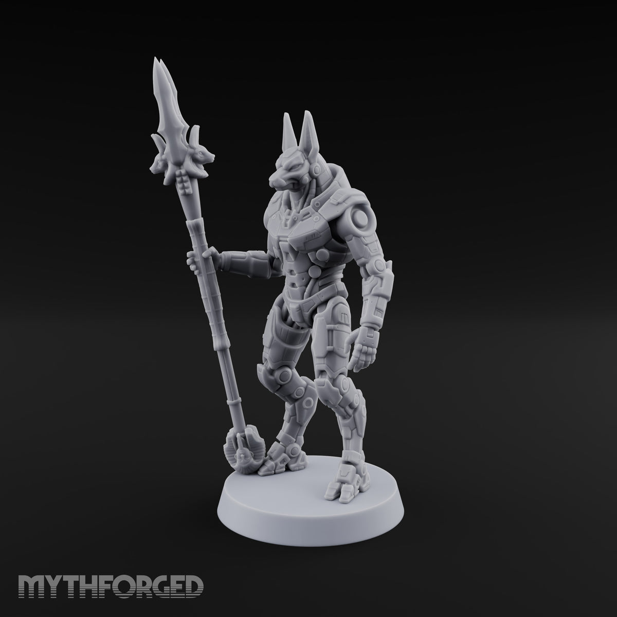 Duty Beyond the Afterlife Gnoll Armoured Jackal Guard with Staff B