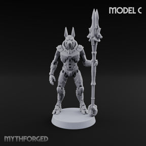 Duty Beyond the Afterlife Gnoll Armoured Jackal Guard with Staff C
