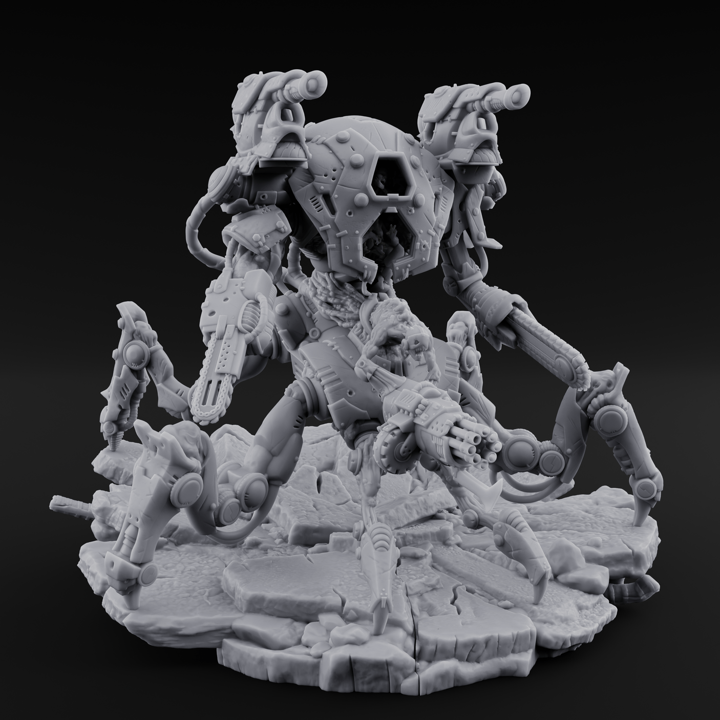 Oozing Through The Cracks Corrupted Necrolinked Mech Miniature for Dungeons and Dragons, Pathfinder or other TTRPGs