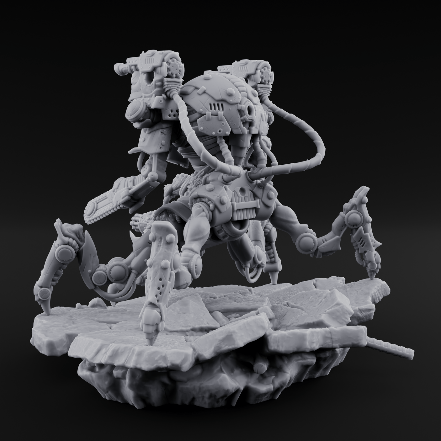 Oozing Through The Cracks Corrupted Necrolinked Mech Miniature for Dungeons and Dragons, Pathfinder or other TTRPGs