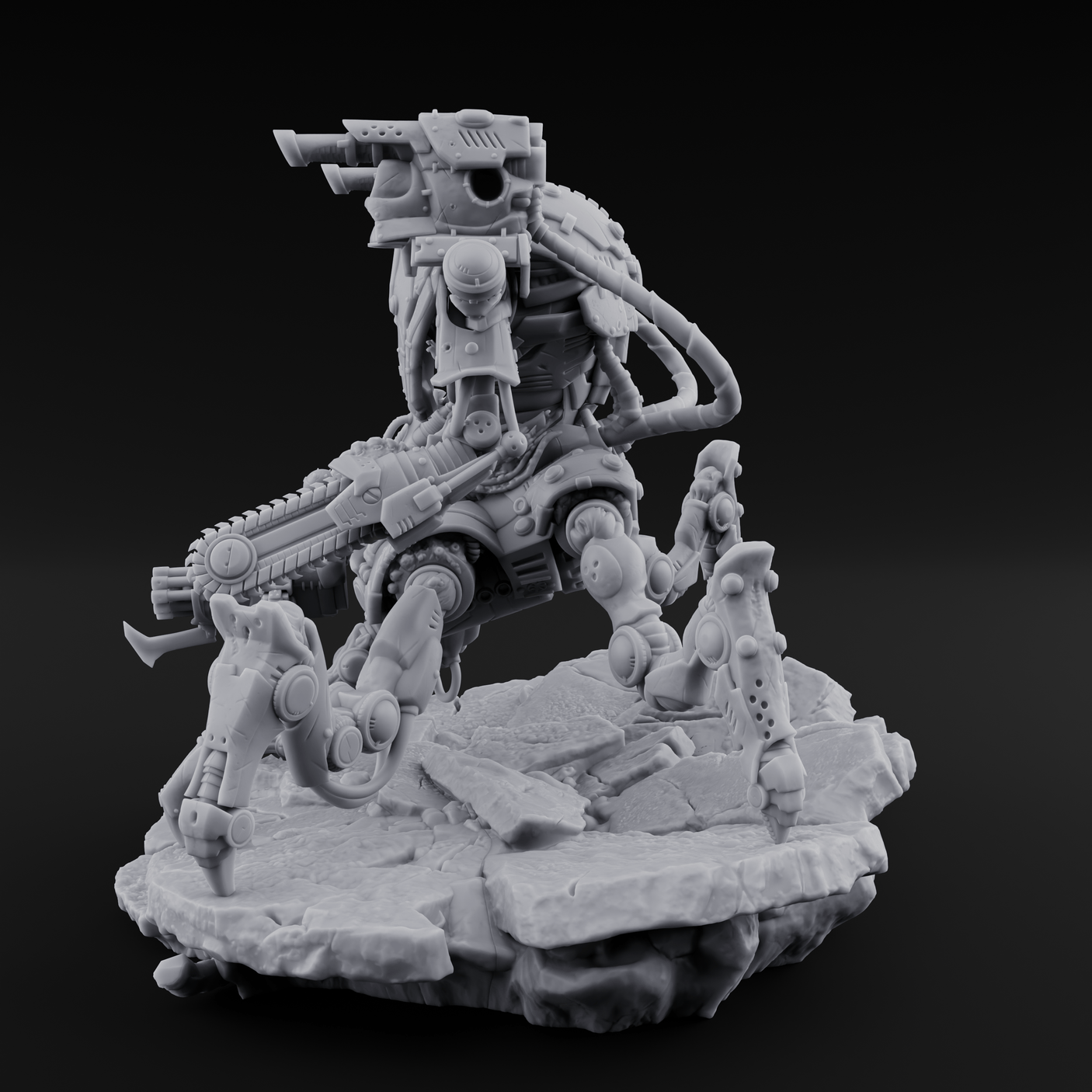 Oozing Through The Cracks Corrupted Necrolinked Mech Miniature for Dungeons and Dragons, Pathfinder or other TTRPGs