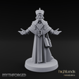 Arms Spread Wide Preaching Human Cleric Miniature for Dungeons and Dragons, Pathfinder or other TTRPGs
