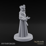 Arms Spread Wide Preaching Human Cleric Miniature for Dungeons and Dragons, Pathfinder or other TTRPGs