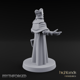 Arms Spread Wide Preaching Human Cleric Miniature for Dungeons and Dragons, Pathfinder or other TTRPGs