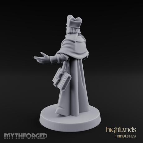 Arms Spread Wide Preaching Human Cleric Miniature for Dungeons and Dragons, Pathfinder or other TTRPGs