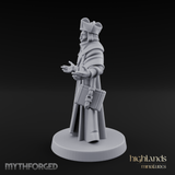Arms Spread Wide Preaching Human Cleric Miniature for Dungeons and Dragons, Pathfinder or other TTRPGs