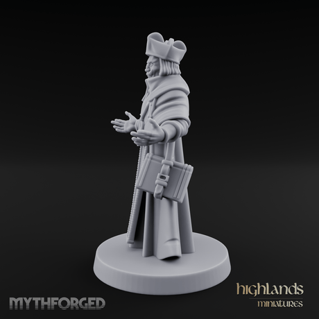 Arms Spread Wide Preaching Human Cleric Miniature for Dungeons and Dragons, Pathfinder or other TTRPGs