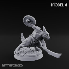 Scrapping And Clawing Kobold Warrior A Miniature for Dungeons and Dragons, Pathfinder or other TTRPGs